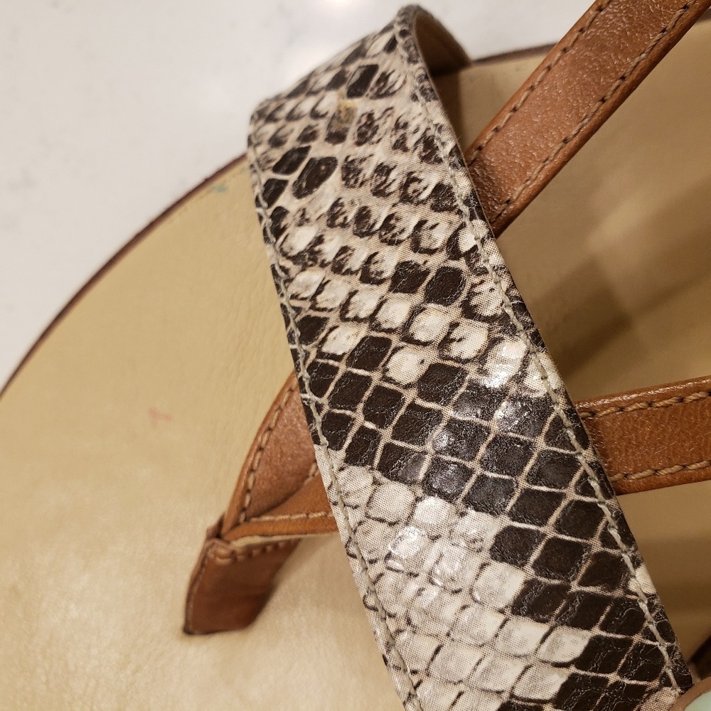 Via Spiga | Snakeskin Genuine Leather Sandals 7 - Picture 4 of 8